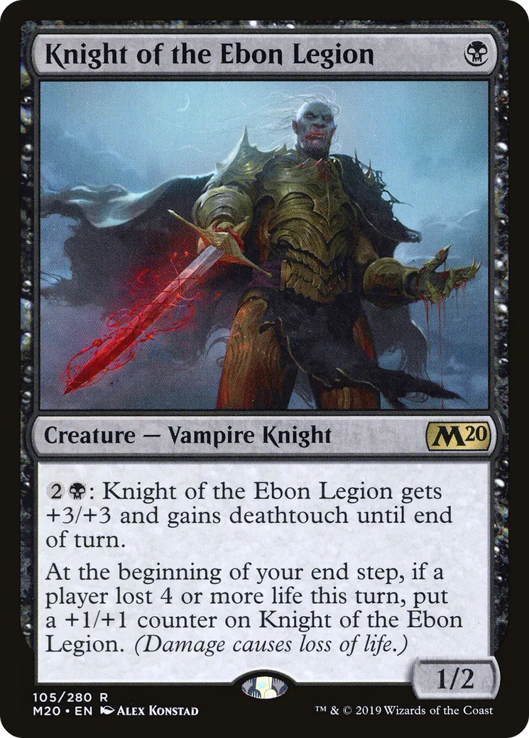 Knight of the Ebon Legion — Core Set 2020 — Magic: The Gathering