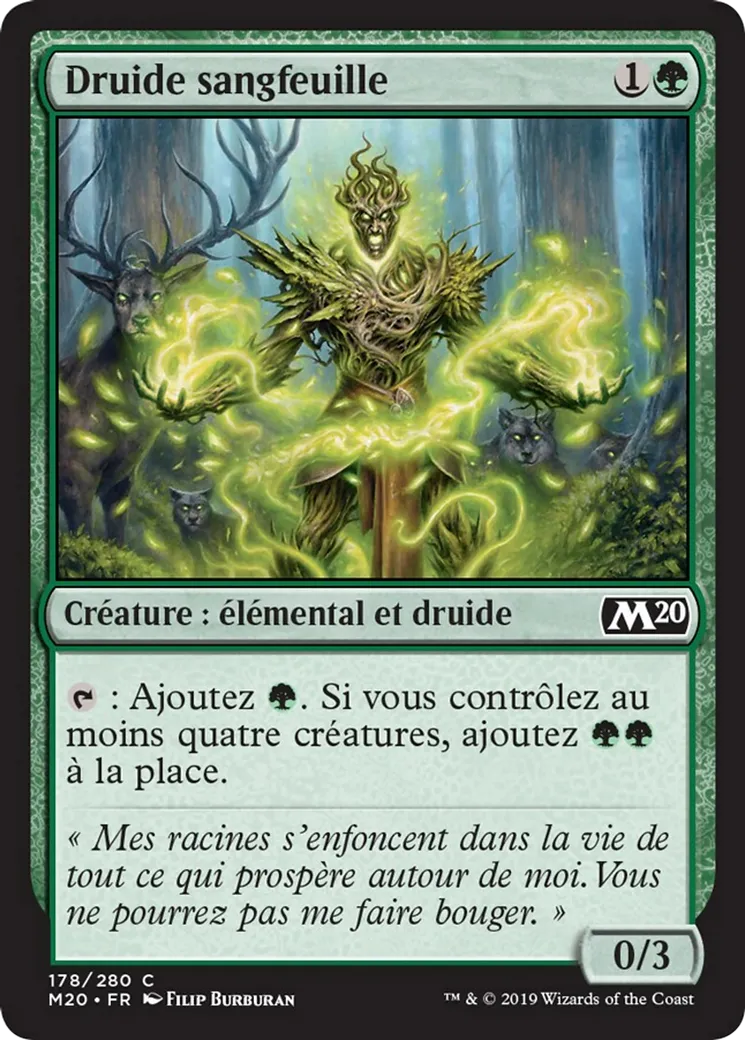 Druide sangfeuille — Core Set 2020 — Magic: The Gathering