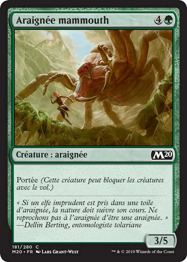 Araignée mammouth — Core Set 2020 — Magic: The Gathering