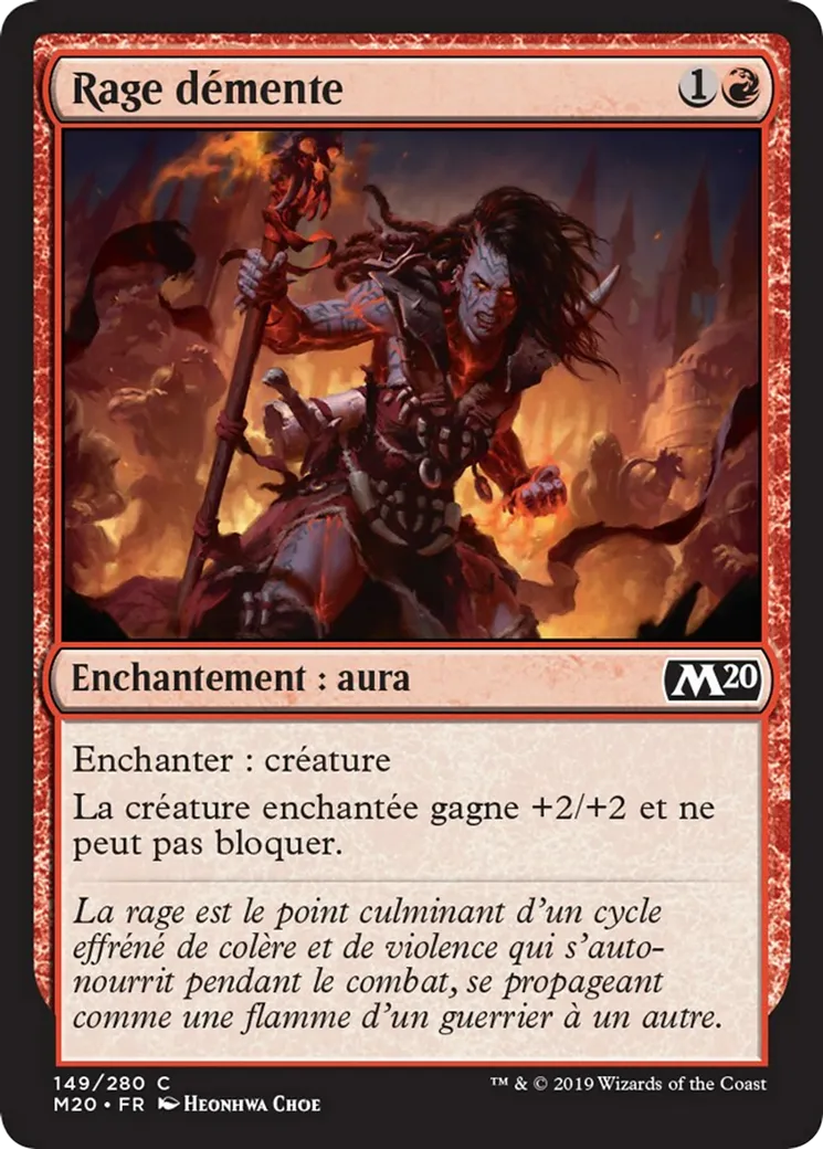 Rage démente — Core Set 2020 — Magic: The Gathering