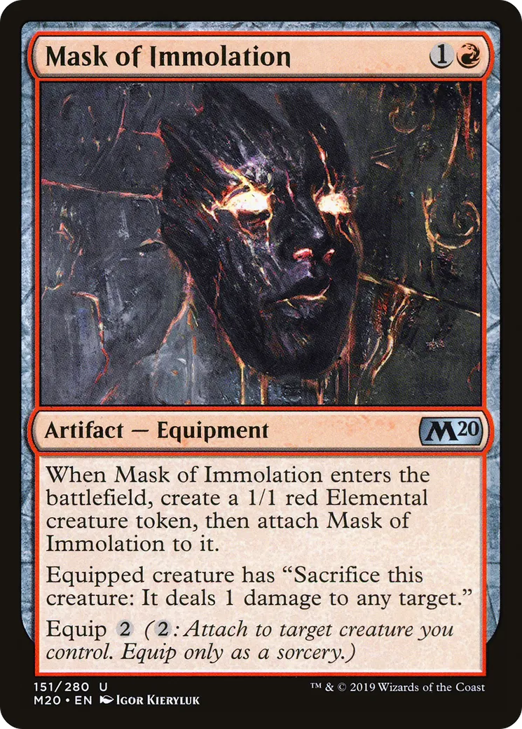 Mask of Immolation — Core Set 2020 — Magic: The Gathering
