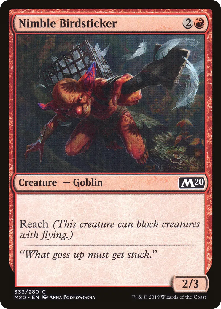 Nimble Birdsticker — Core Set 2020 — Magic: The Gathering