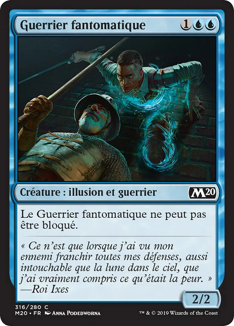 Guerrier fantomatique from Core Set 2020 - Magic: The Gathering