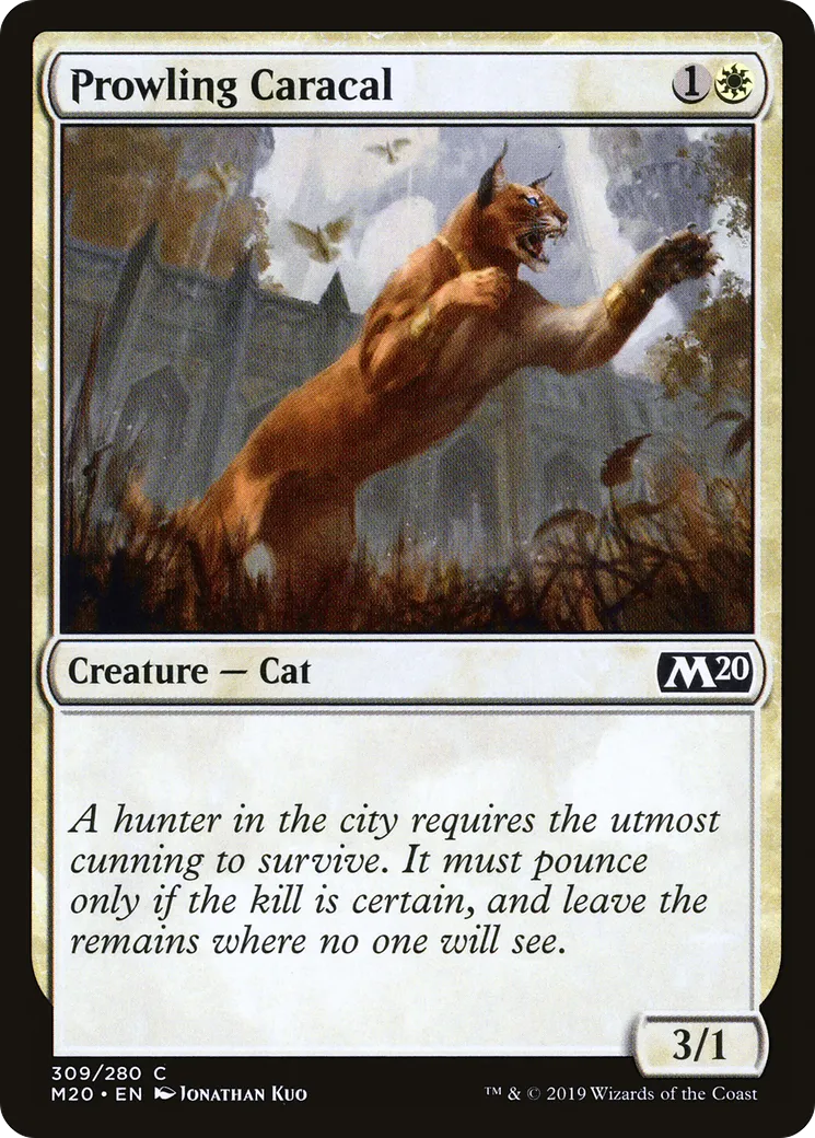 Prowling Caracal — Core Set 2020 — Magic: The Gathering
