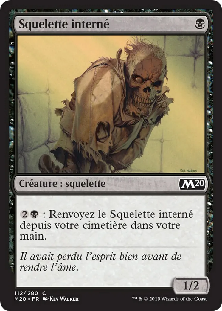 Squelette interné — Core Set 2020 — Magic: The Gathering