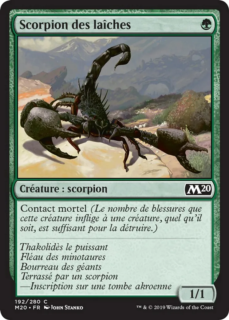 Scorpion des laîches — Core Set 2020 — Magic: The Gathering