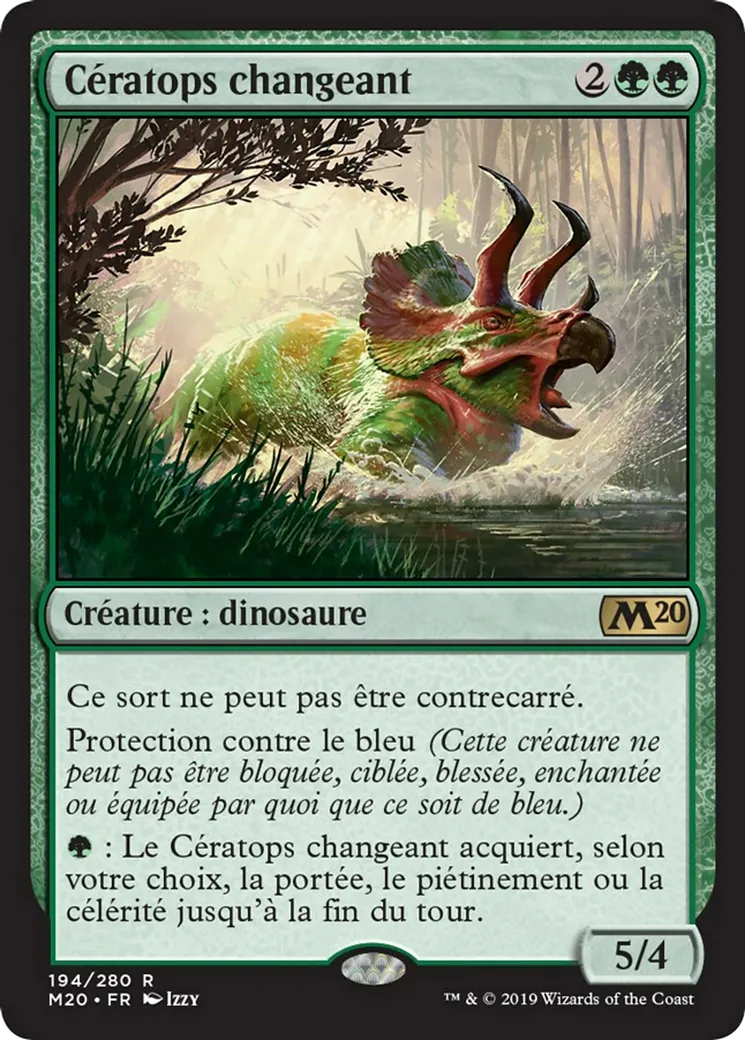 Cératops changeant — Core Set 2020 — Magic: The Gathering