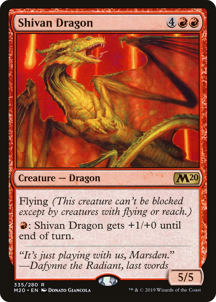 Shivan Dragon — Core Set 2020 — Magic: The Gathering