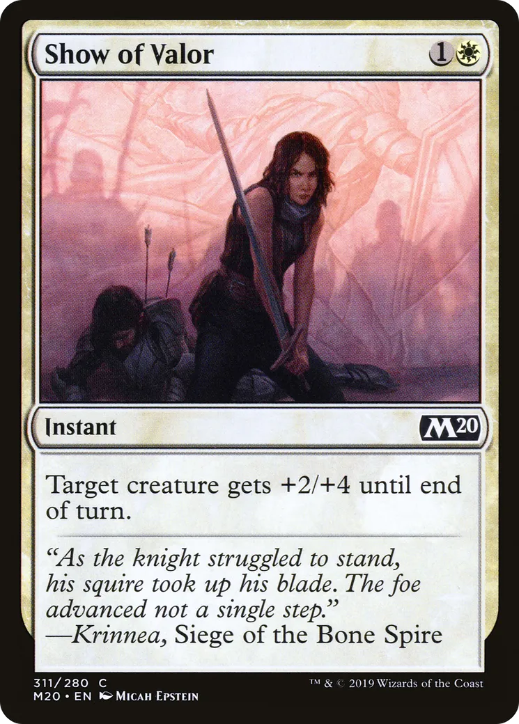 Show of Valor — Core Set 2020 — Magic: The Gathering