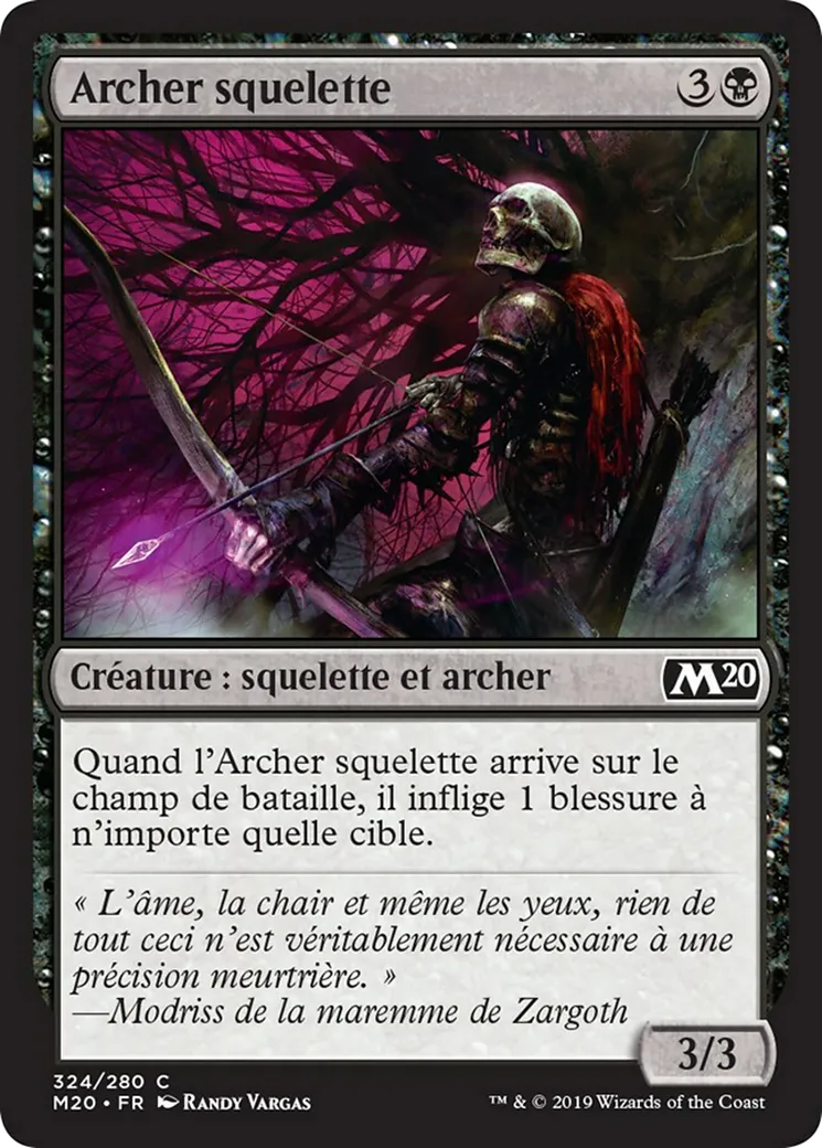 Archer squelette — Core Set 2020 — Magic: The Gathering