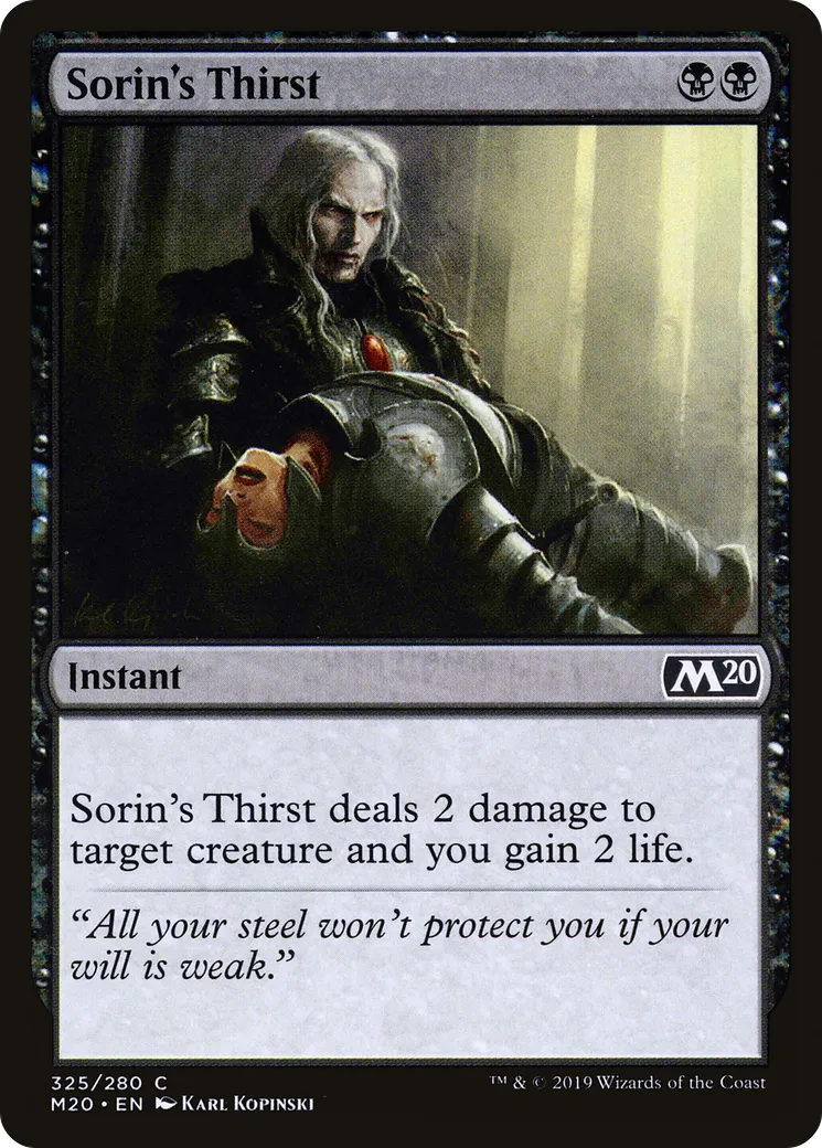 Soif de Sorin — Core Set 2020 — Magic: The Gathering