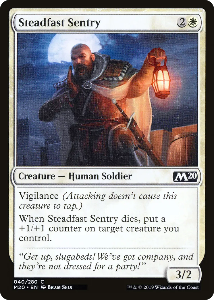 Steadfast Sentry — Core Set 2020 — Magic: The Gathering