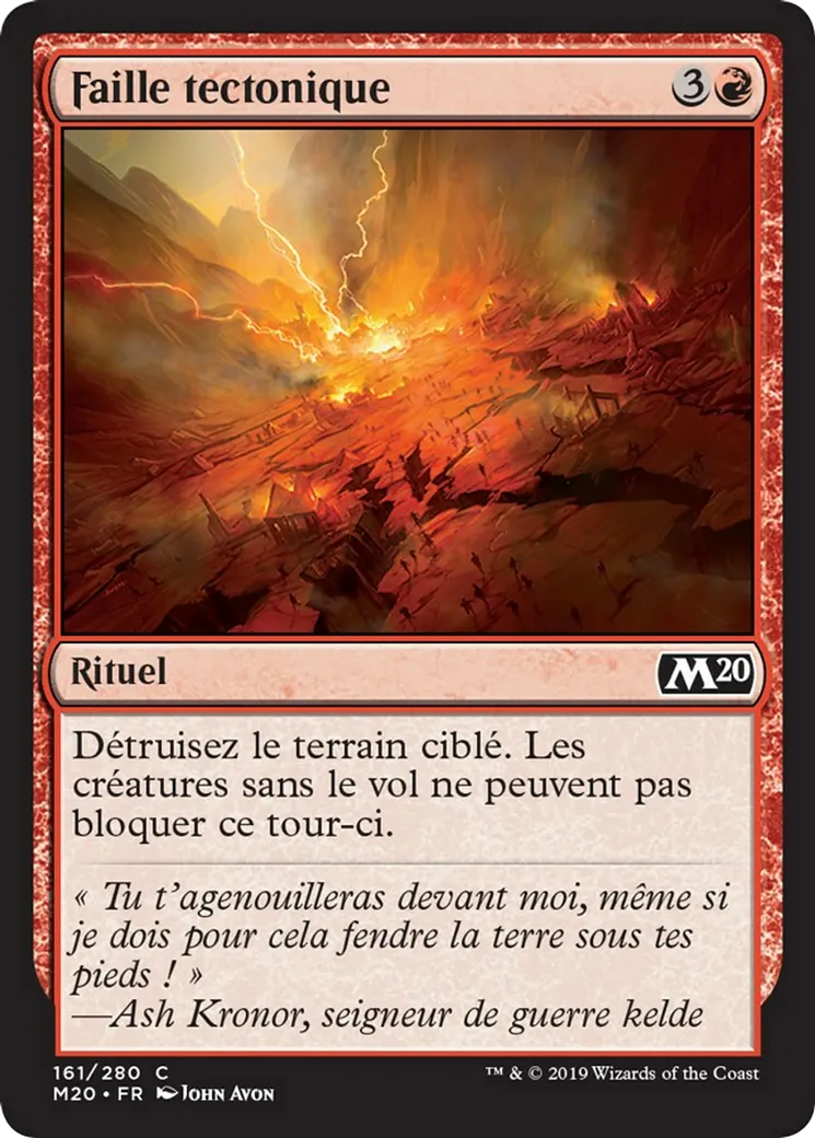 Faille tectonique — Core Set 2020 — Magic: The Gathering
