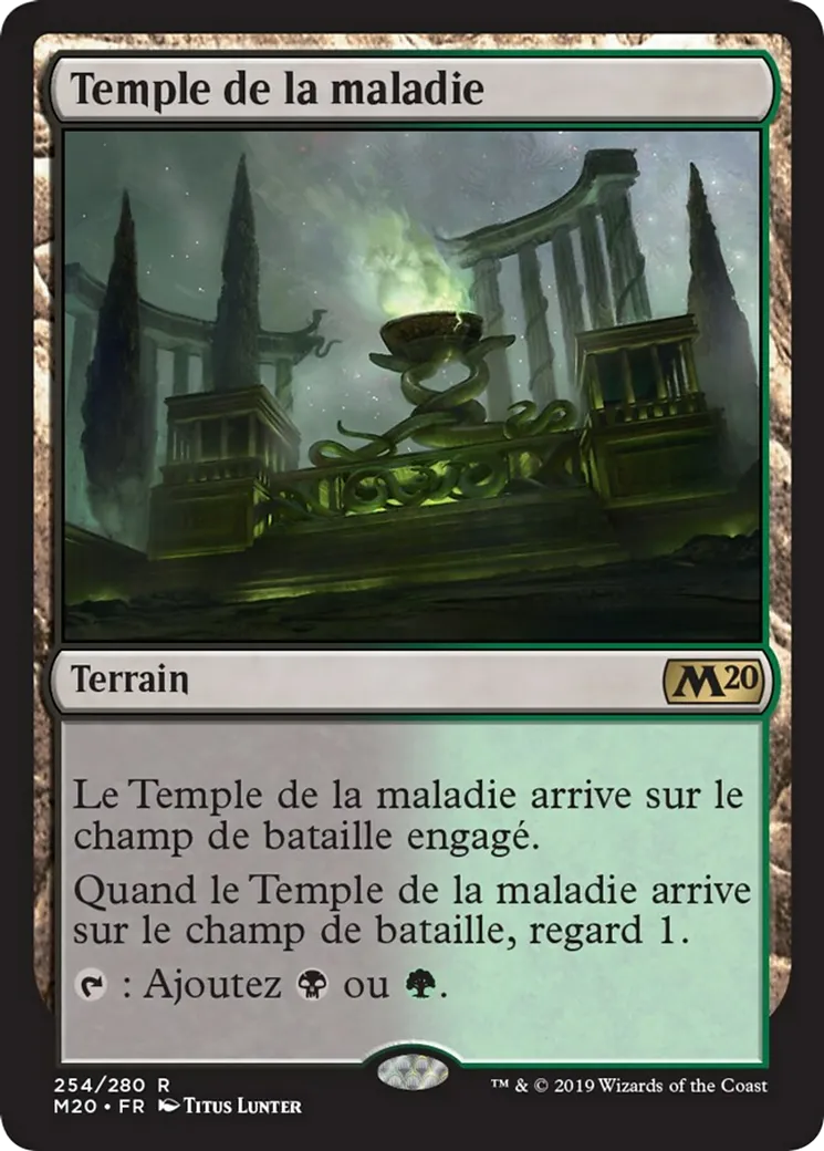 Temple de la maladie — Core Set 2020 — Magic: The Gathering