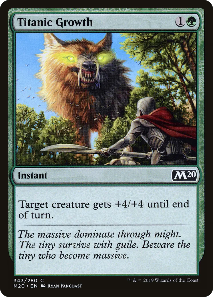 Titanic Growth — Core Set 2020 — Magic: The Gathering