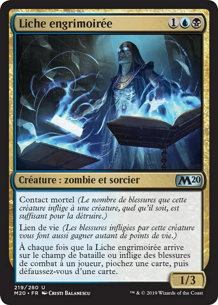 Liche engrimoirée — Core Set 2020 — Magic: The Gathering