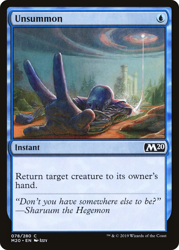 Unsummon — Core Set 2020 — Magic: The Gathering