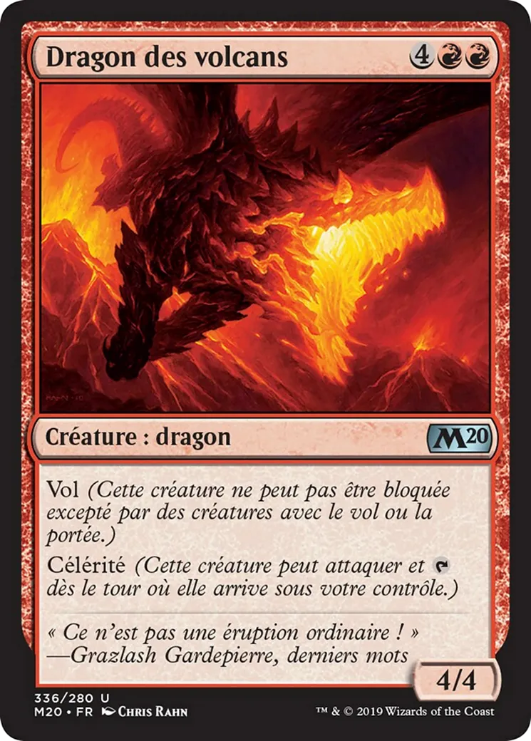 Dragon des volcans — Core Set 2020 — Magic: The Gathering
