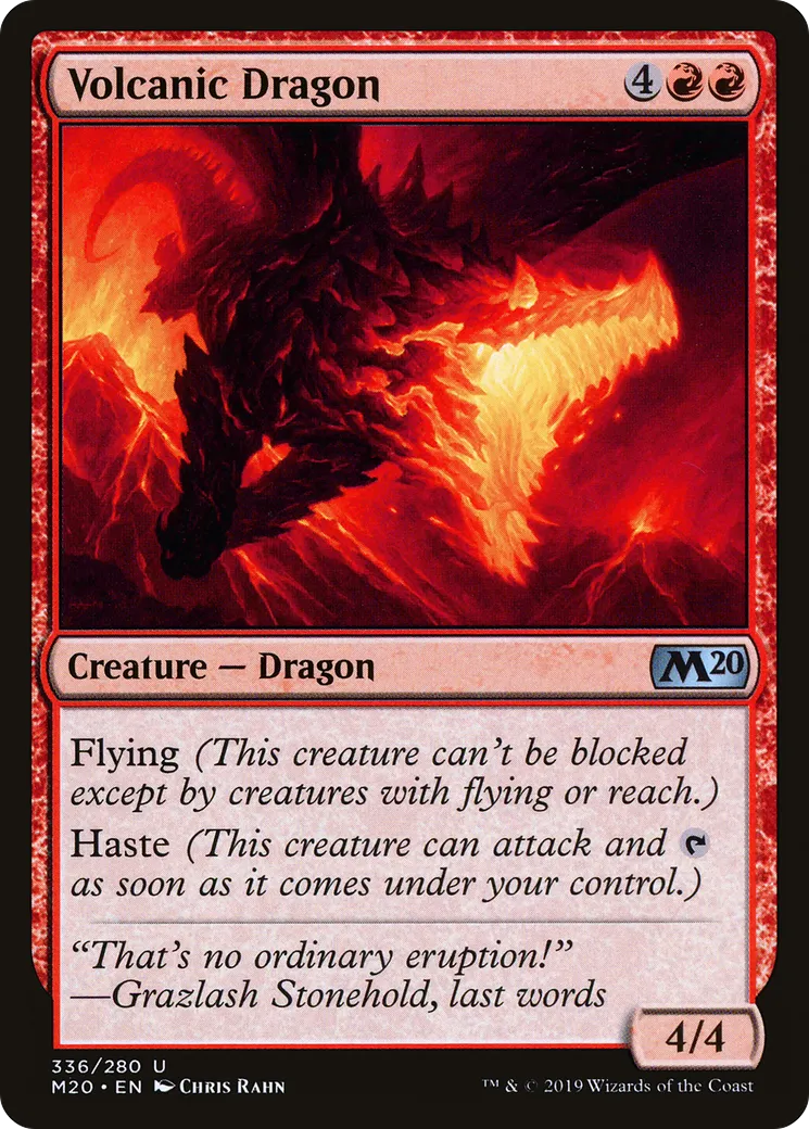 Volcanic Dragon — Core Set 2020 — Magic: The Gathering