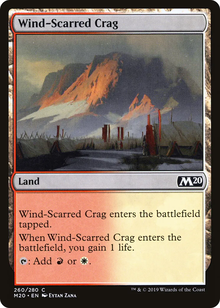 Cordillère marquée par les vents — Core Set 2020 — Magic: The Gathering