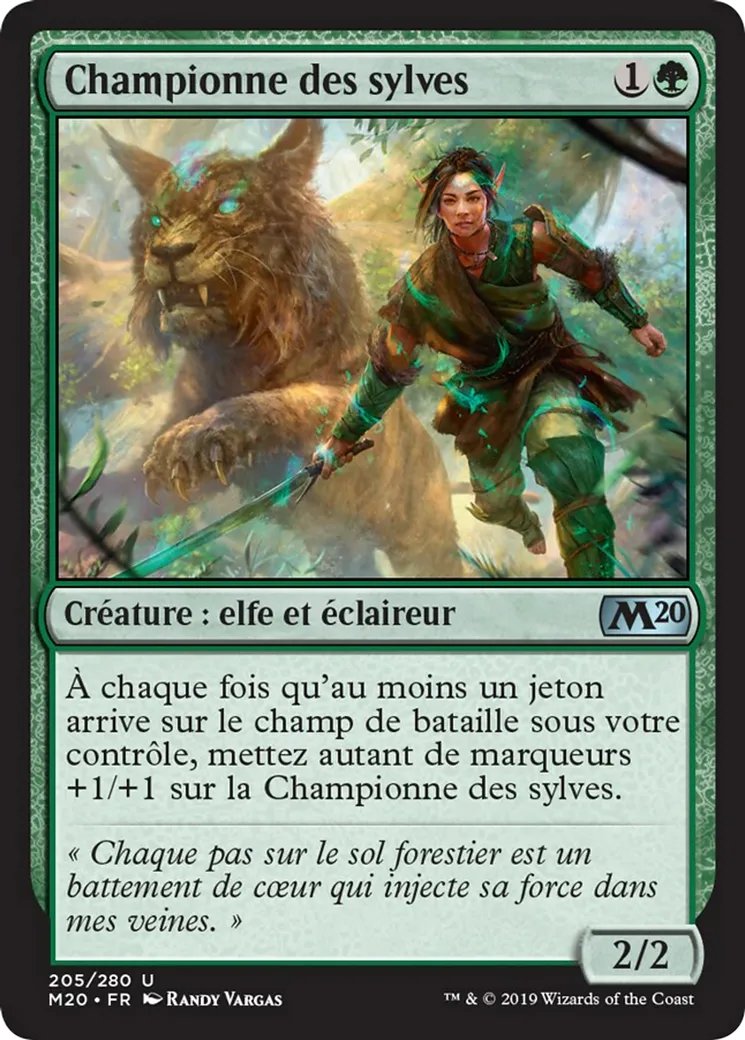 Championne des sylves — Core Set 2020 — Magic: The Gathering