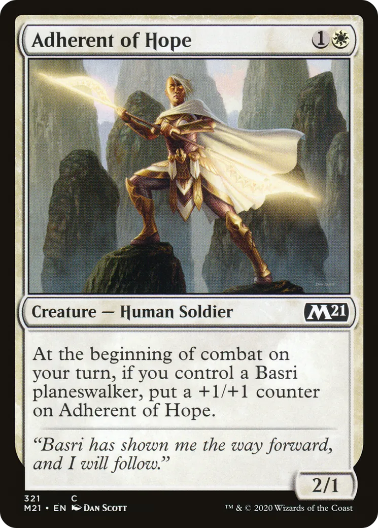 Adherent of Hope from Core Set 2021 - Magic: The Gathering