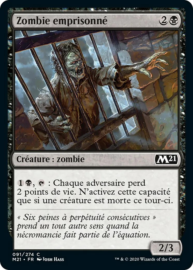 Zombie emprisonné — Core Set 2021 — Magic: The Gathering