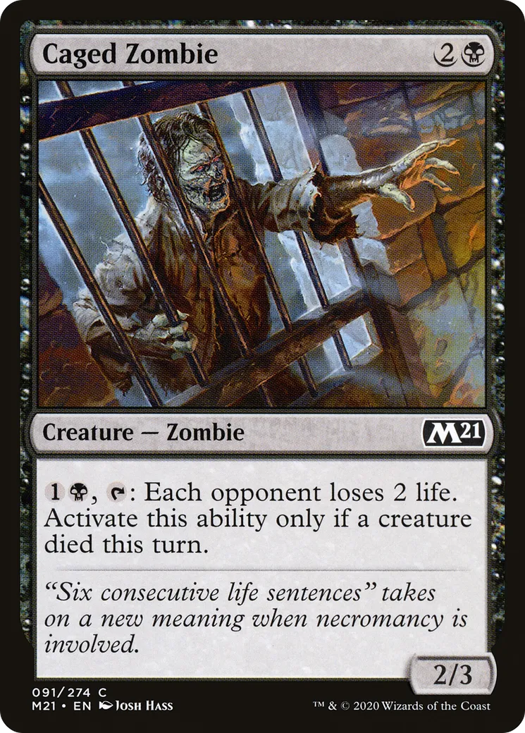 Zombie emprisonné — Core Set 2021 — Magic: The Gathering