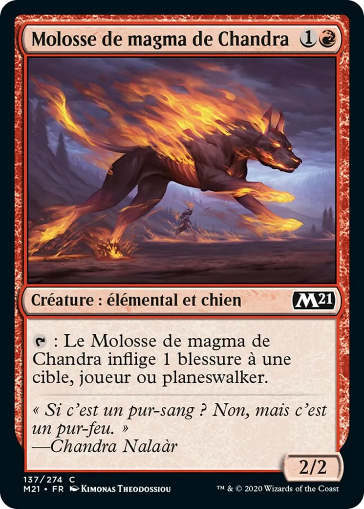 Molosse de magma de Chandra — Core Set 2021 — Magic: The Gathering