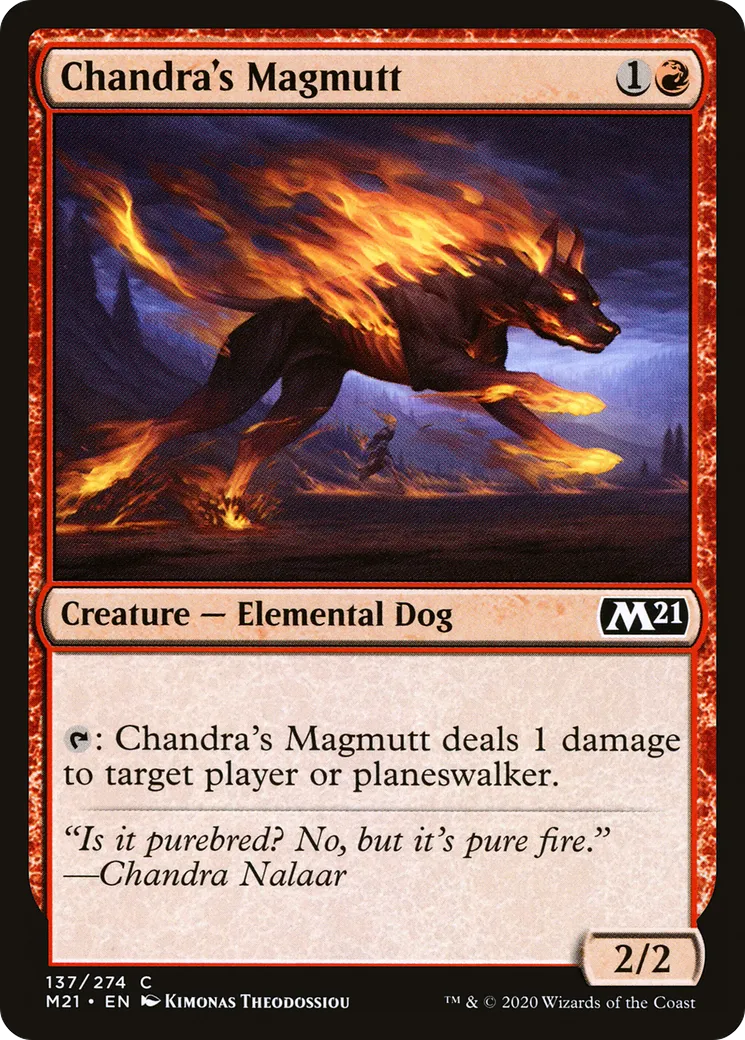 Molosse de magma de Chandra — Core Set 2021 — Magic: The Gathering