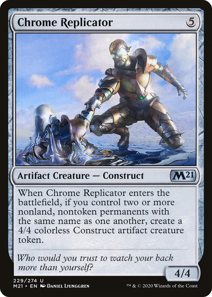 Chrome Replicator from Core Set 2021 - Magic: The Gathering
