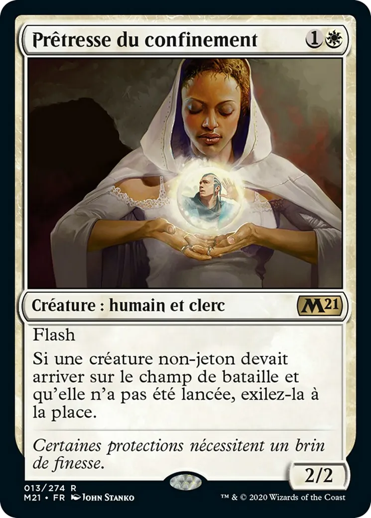 Prêtresse du confinement — Core Set 2021 — Magic: The Gathering