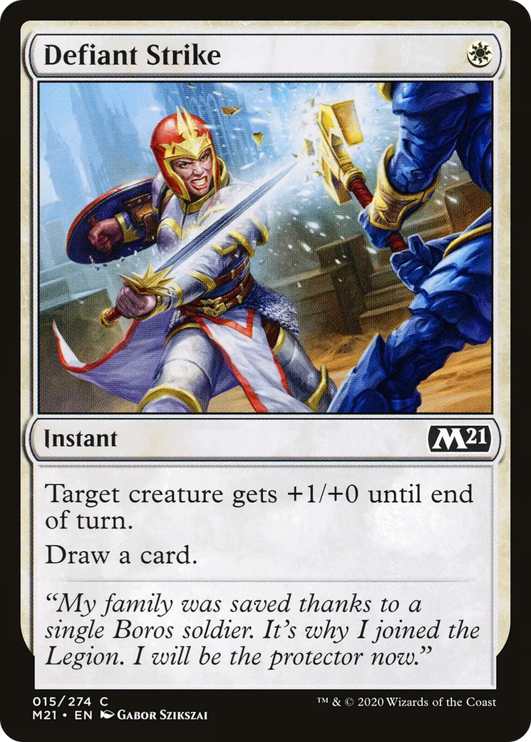 Defiant Strike — Core Set 2021 — Magic: The Gathering