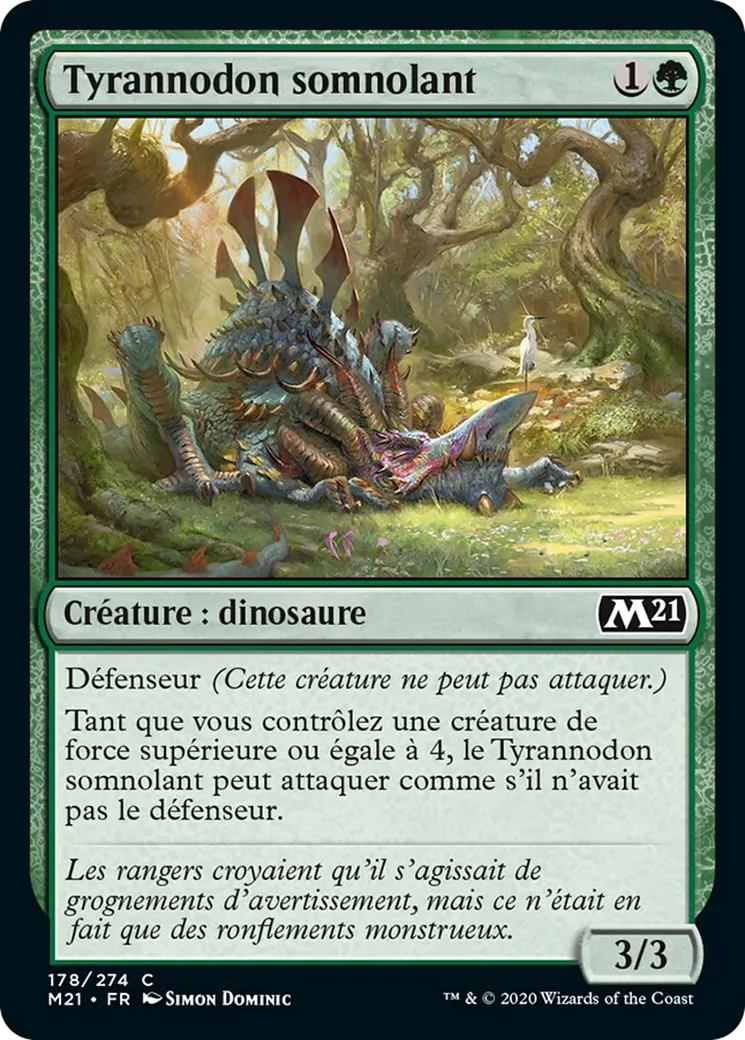 Tyrannodon somnolant — Core Set 2021 — Magic: The Gathering
