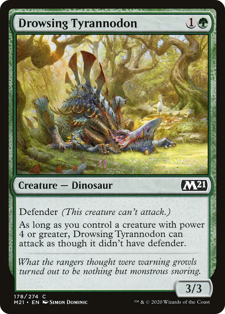 Drowsing Tyrannodon — Core Set 2021 — Magic: The Gathering