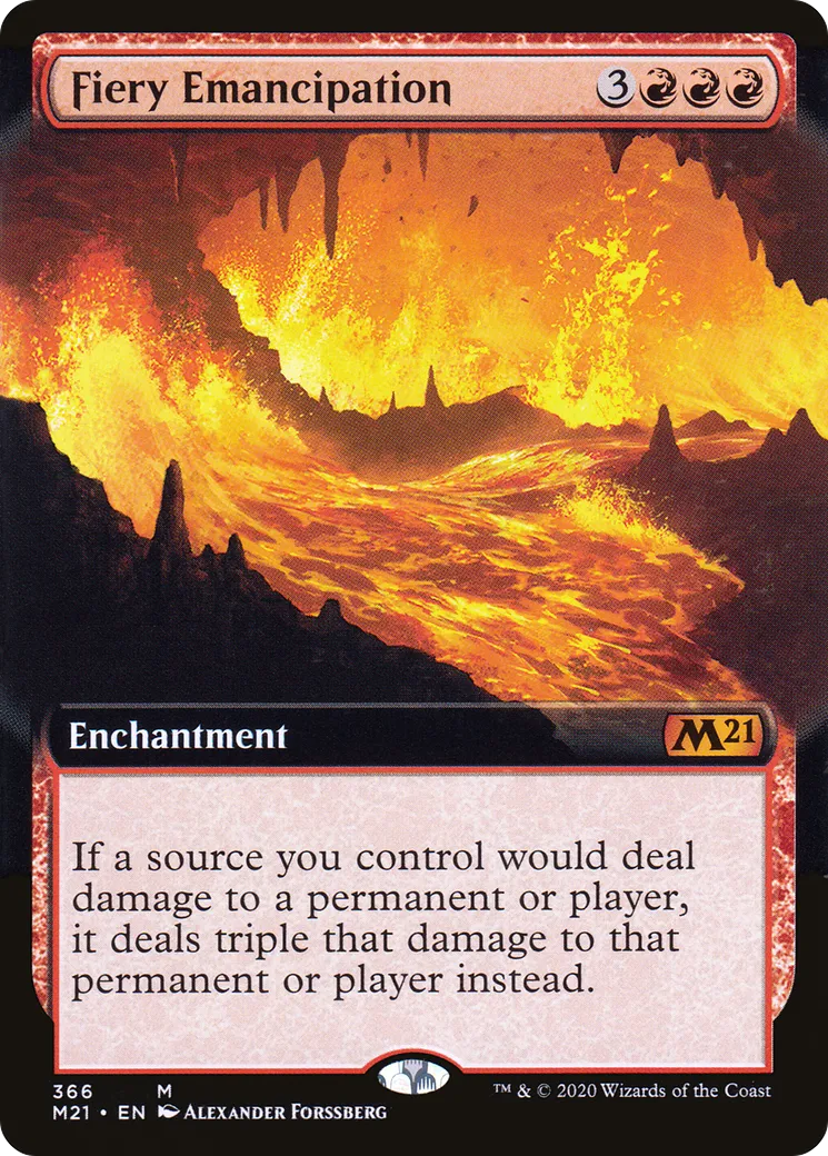 Fiery Emancipation — Core Set 2021 — Magic: The Gathering