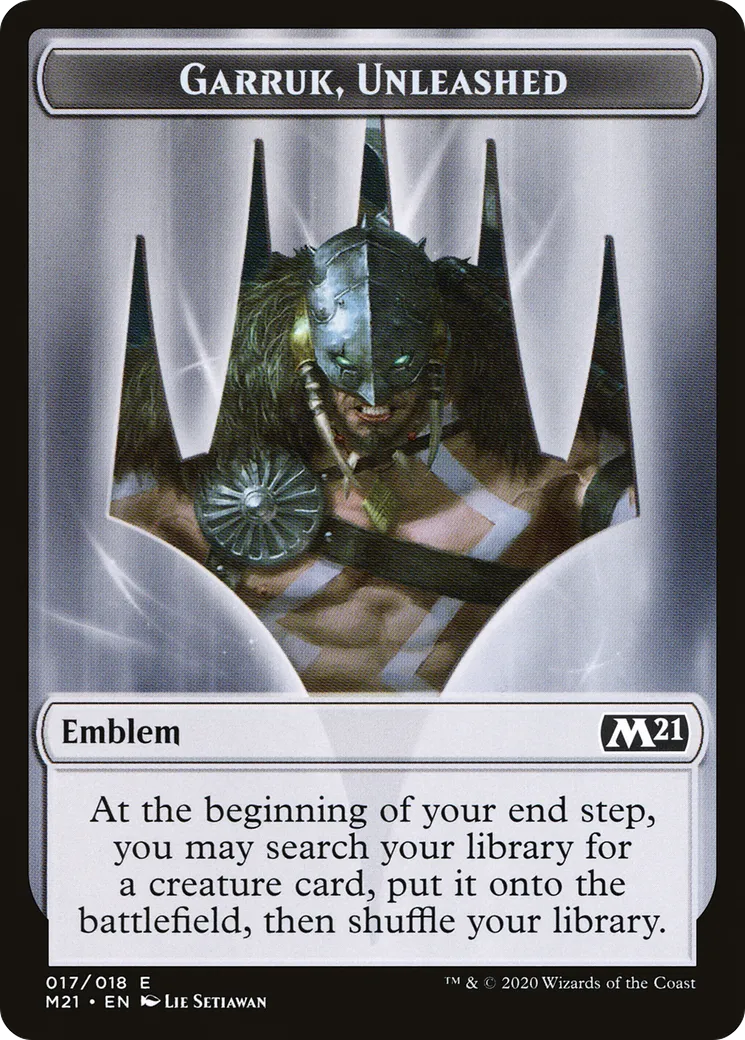 Garruk, Unleashed Emblem — Core Set 2021 — Magic: The Gathering