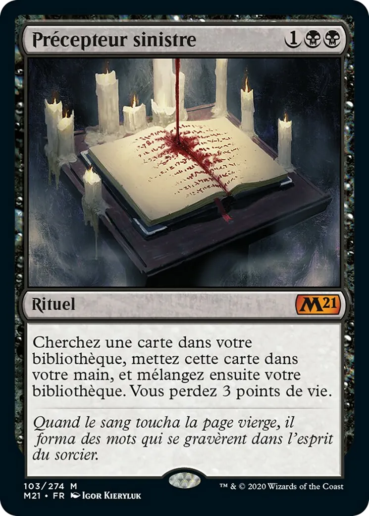 Précepteur sinistre — Core Set 2021 — Magic: The Gathering