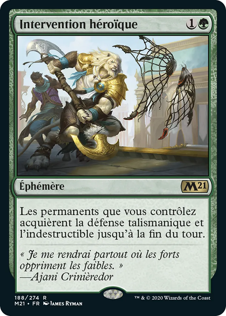 Intervention héroïque — Core Set 2021 — Magic: The Gathering