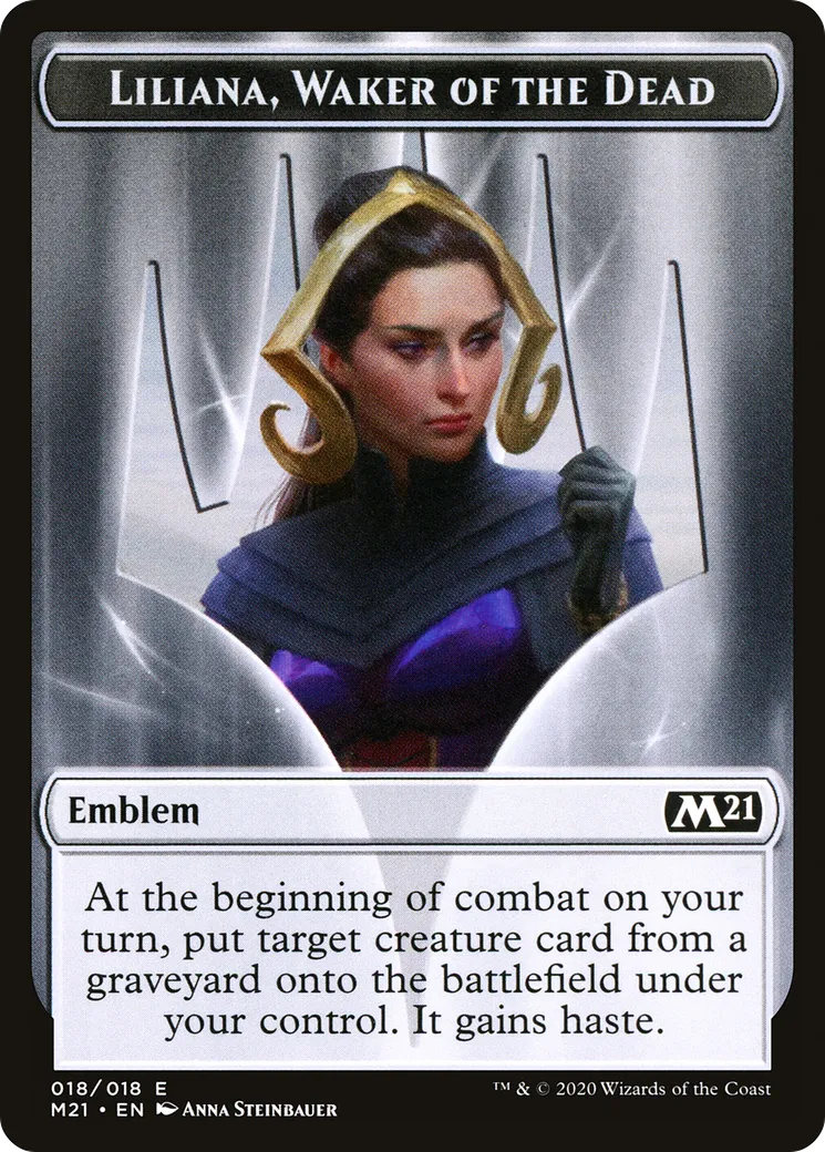 Liliana, Waker of the Dead Emblem — Core Set 2021 — Magic: The Gathering