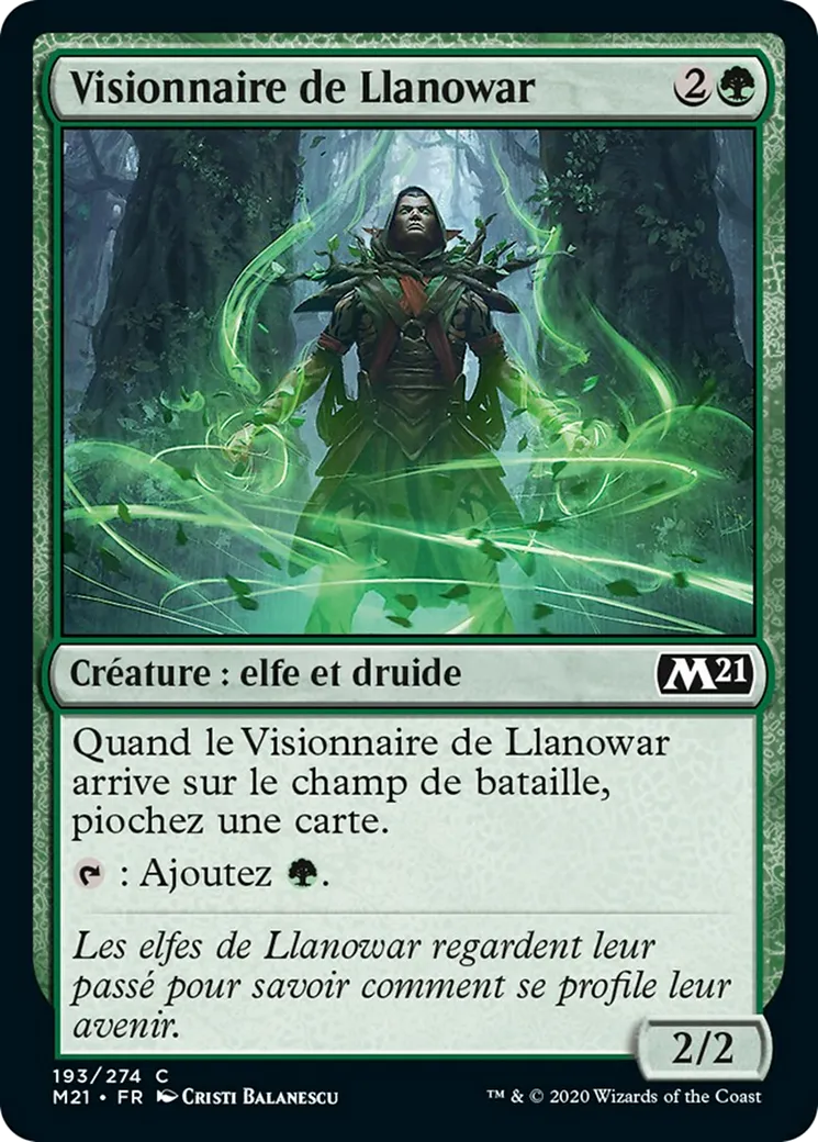 Visionnaire de Llanowar — Core Set 2021 — Magic: The Gathering
