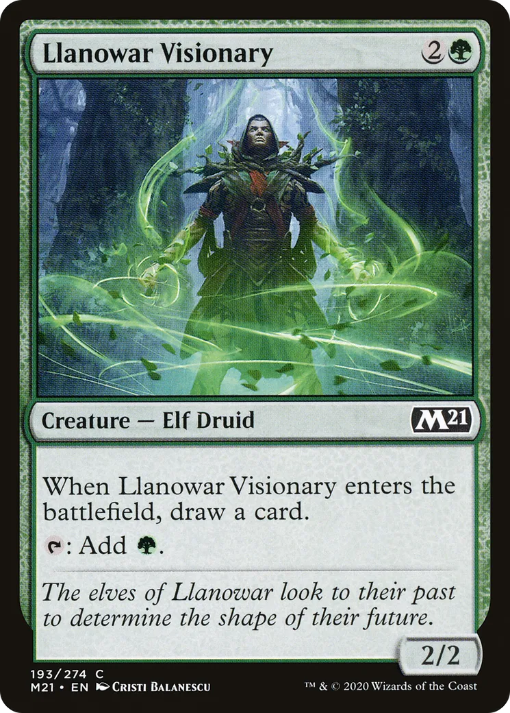 Llanowar Visionary — Core Set 2021 — Magic: The Gathering