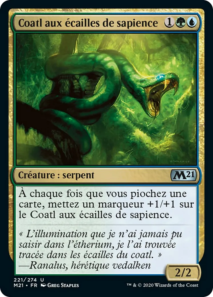 Coatl aux écailles de sapience — Core Set 2021 — Magic: The Gathering