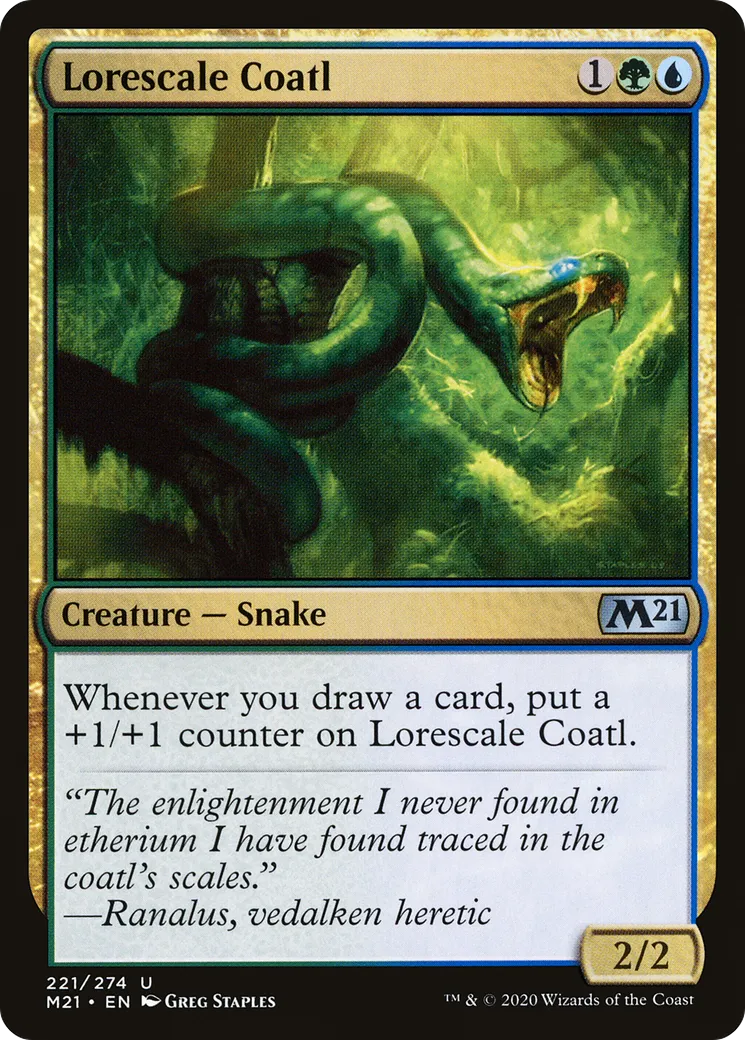 Coatl aux écailles de sapience — Core Set 2021 — Magic: The Gathering