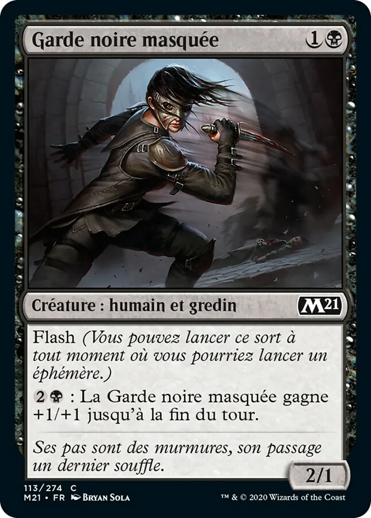 Garde noire masquée — Core Set 2021 — Magic: The Gathering