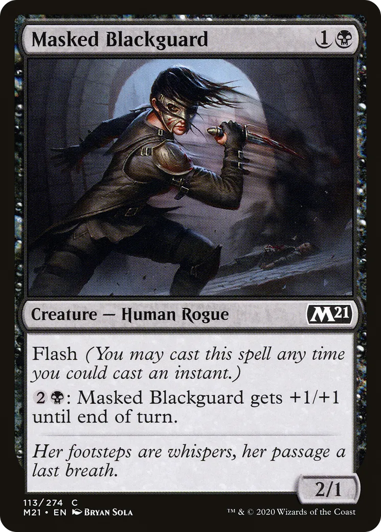 Garde noire masquée — Core Set 2021 — Magic: The Gathering