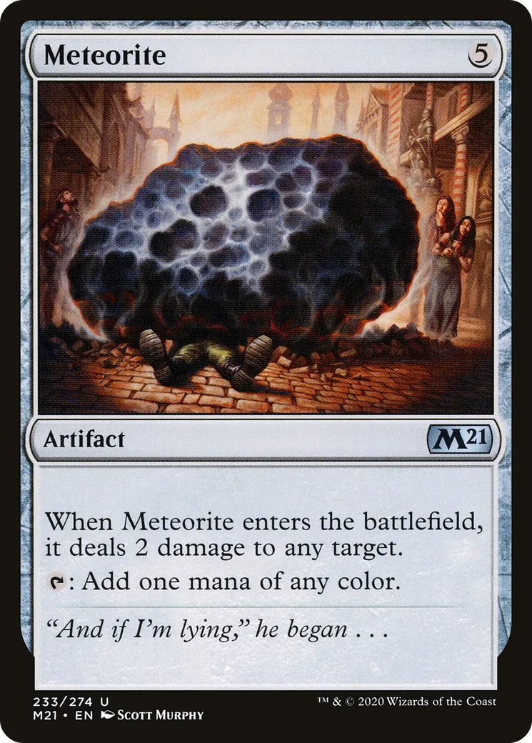 Meteorite from Core Set 2021 - Magic: The Gathering