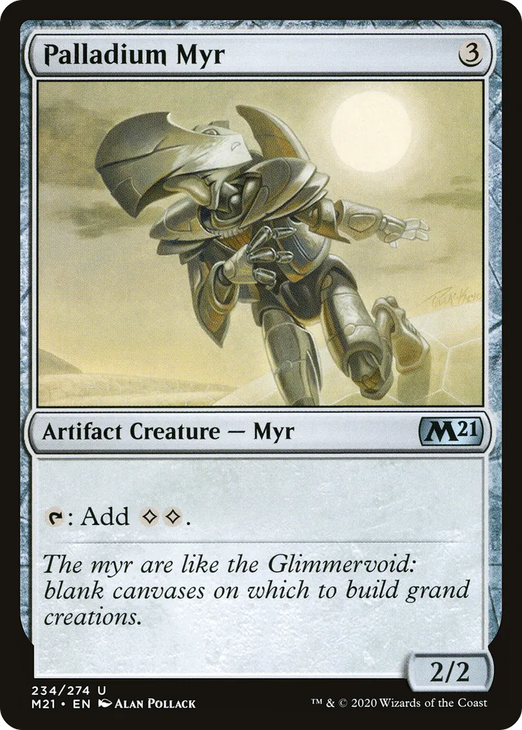 Palladium Myr — Core Set 2021 — Magic: The Gathering