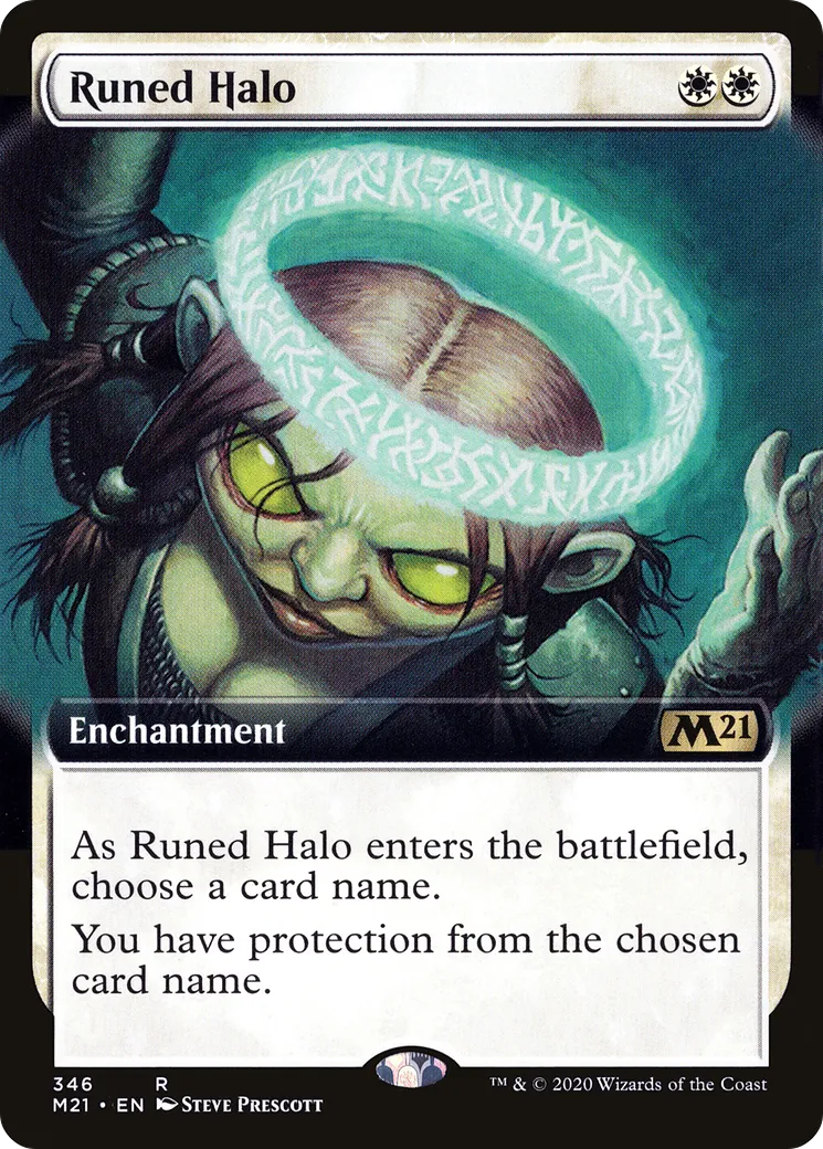 Runed Halo from Core Set 2021 - Magic: The Gathering