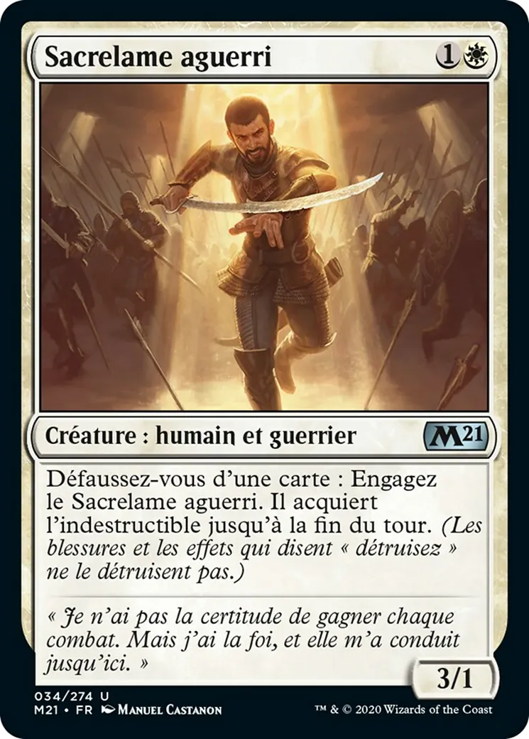 Sacrelame aguerri — Core Set 2021 — Magic: The Gathering